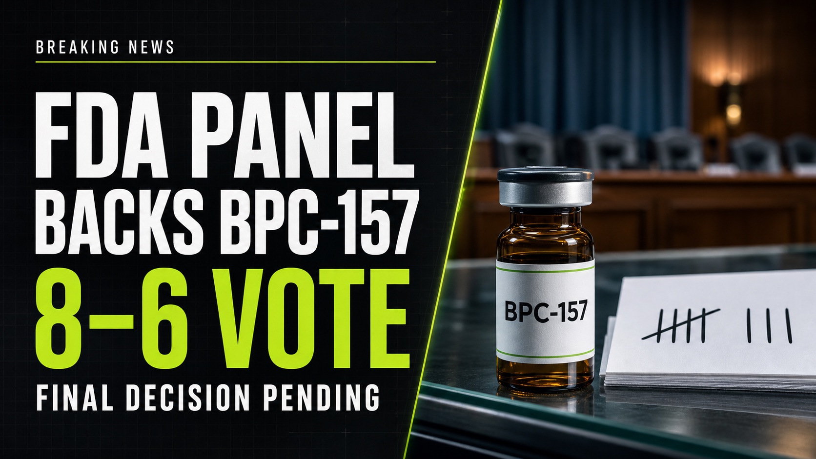 fda bpc-157 ineligible for compounding 503a 503b Vote 2026: What the 8–6 Decision Means FDA Advisers Vote to Ease