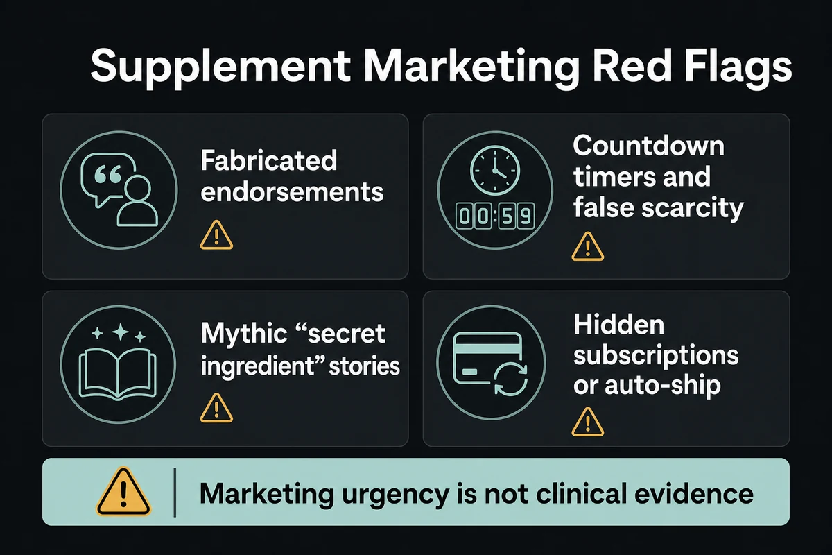 Supplement marketing red flags
