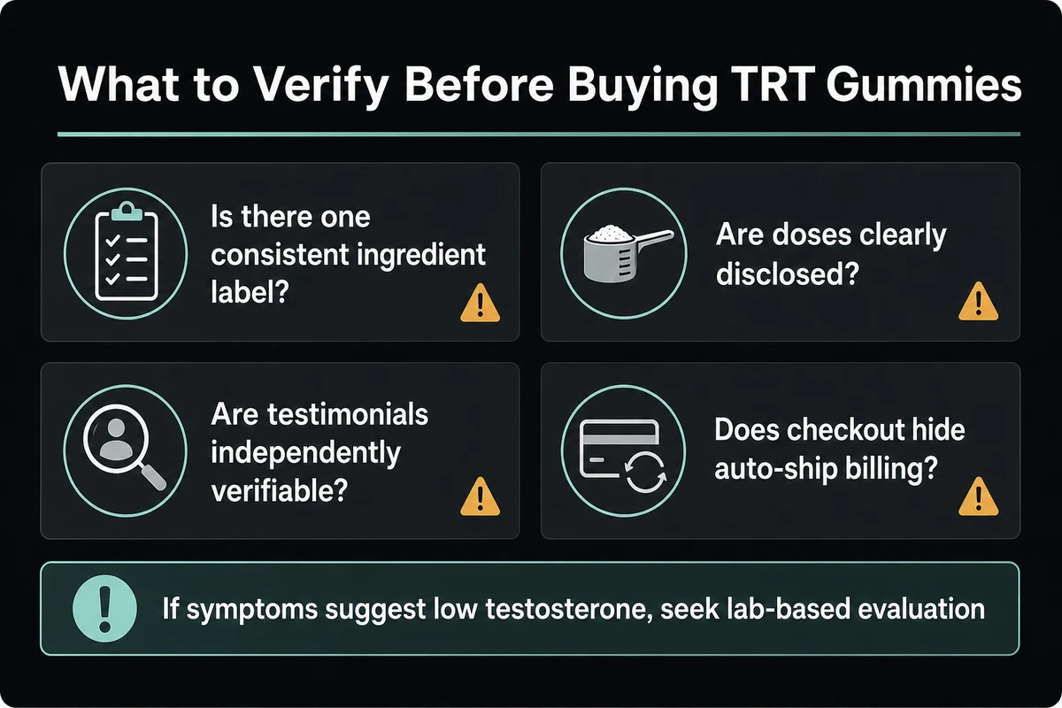 Questions to verify before buying TRT gummies
